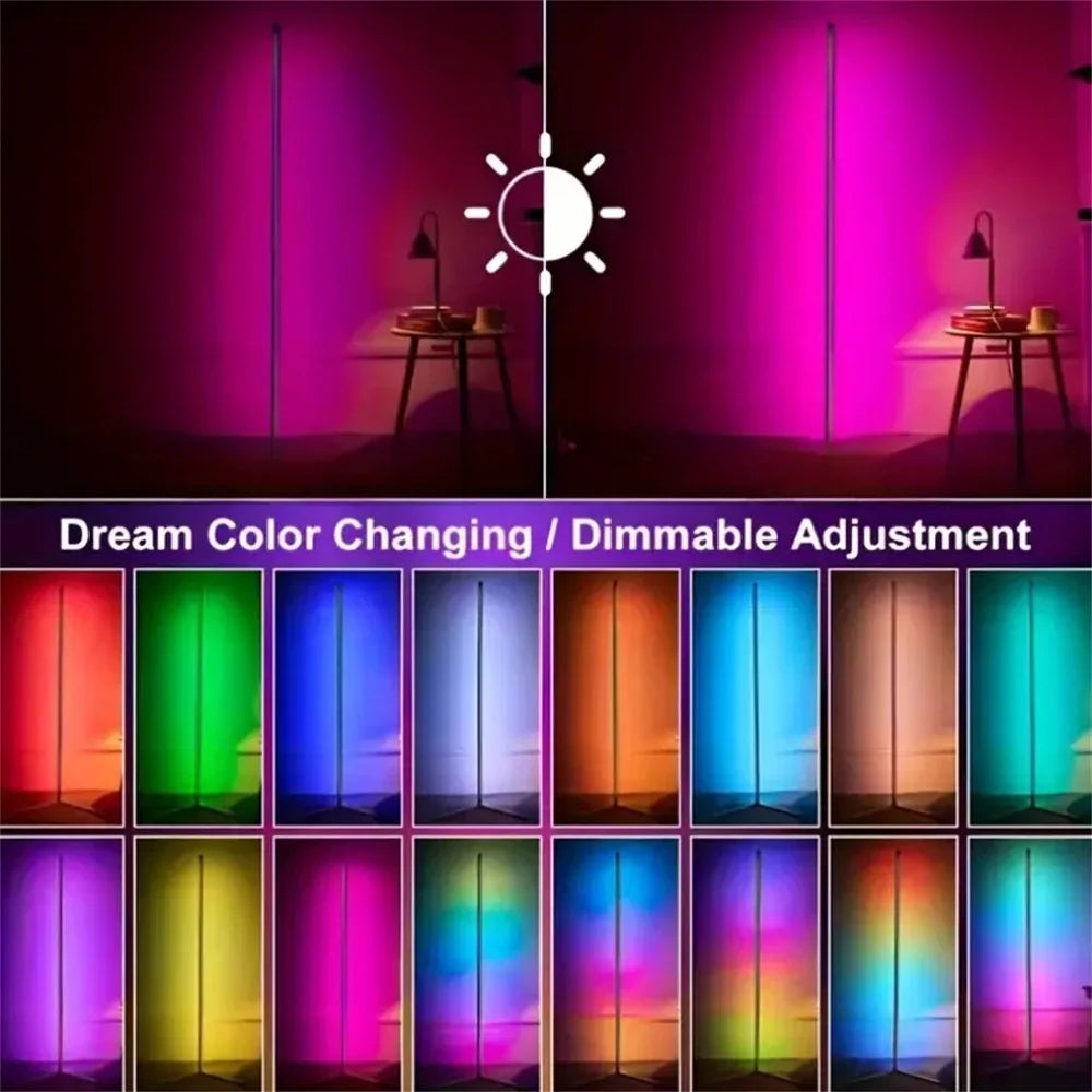 Smart RGB Floor Lamp — Music Sync, APP Control, Corner Standing Lamp for Living Room