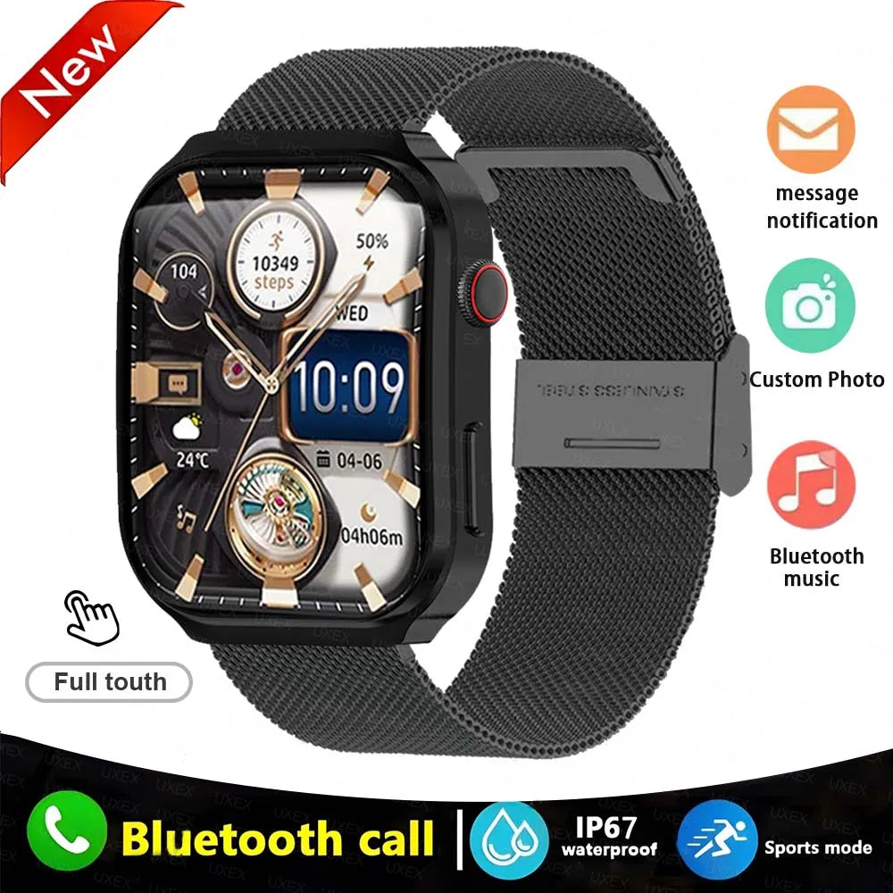2026 New Smartwatch Men 2.01" Full Touch Screen Stopwatch Calculator Bluetooth Call Game Sport Smart Watches Multifunction Women
