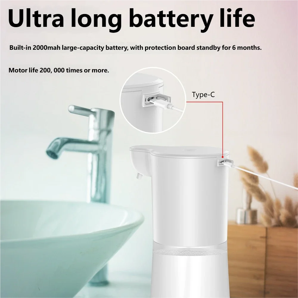 Touchless Automatic Soap Dispenser — 350ml, USB Rechargeable, Sensor Activated