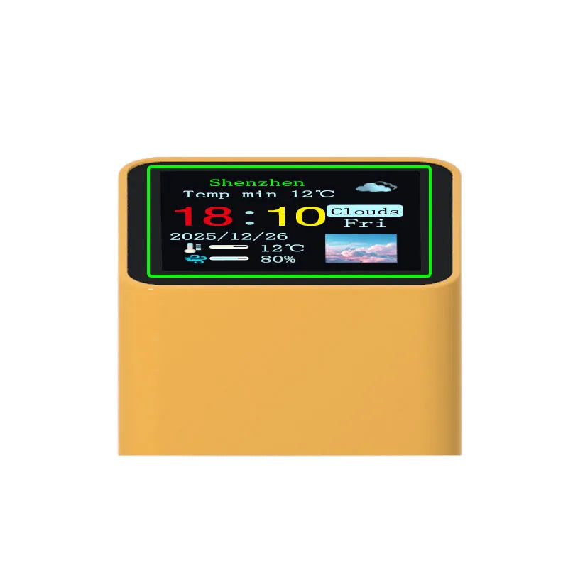 Smart Desktop Electronic Clock WIFI Weather Station Digital Small TV Display Multifunctional Home Indoor Temperature Humidity