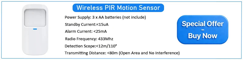 Smart Solar-Powered Home Alarm System — Tuya WiFi GSM, PIR & Door Sensors, Alexa Compatible