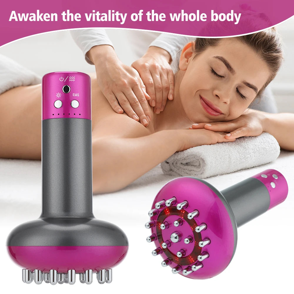 Eletric Guahsa Massager Meridian Massage Brush Lymphatic Drainage Machine Heating Microcurrent Body Back Massager Anti Cellulite