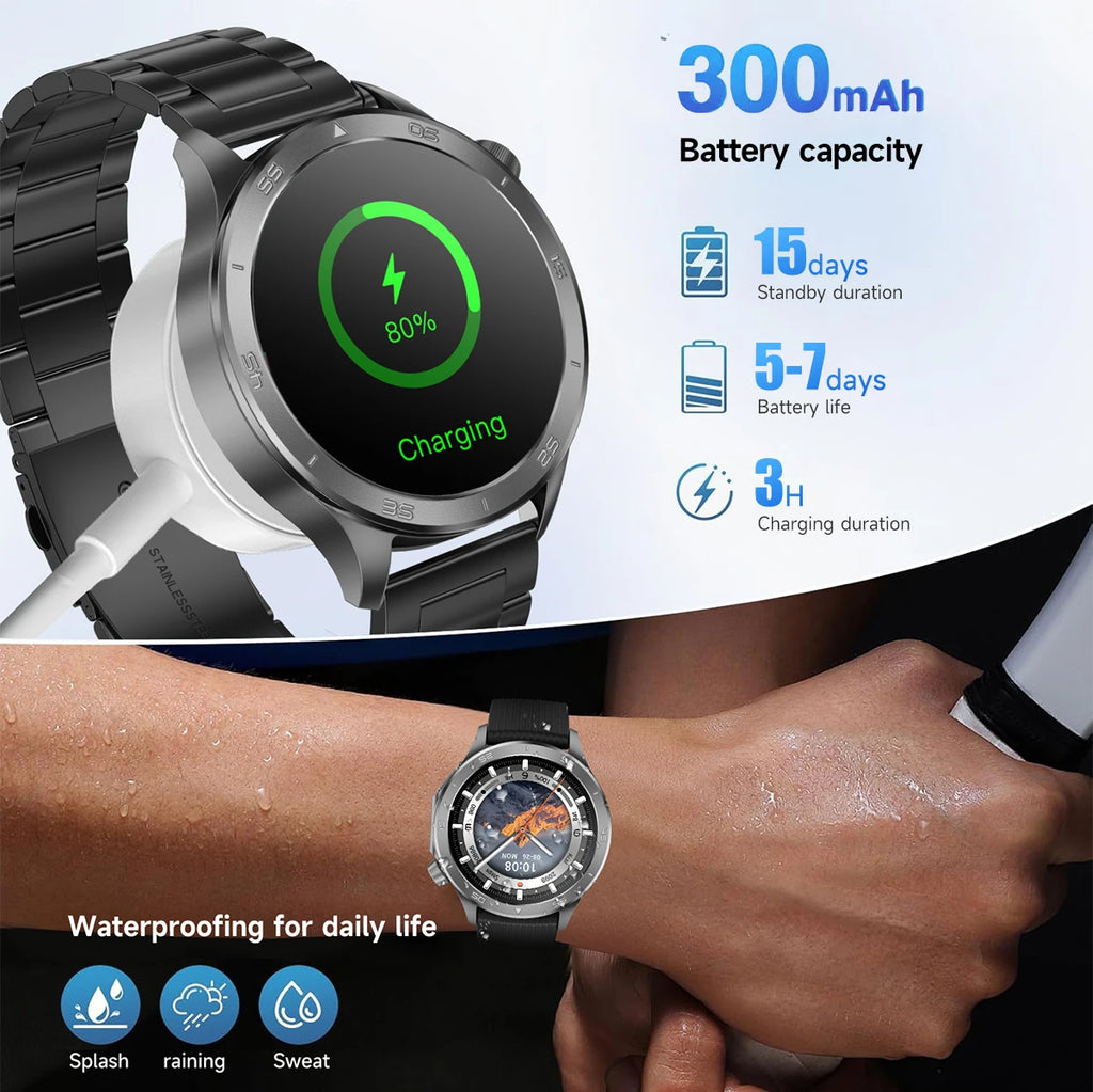 2026 new smart watch 1.53-inch HD large screen supports Bluetooth calls, multiple sports modes, compass health monitoring