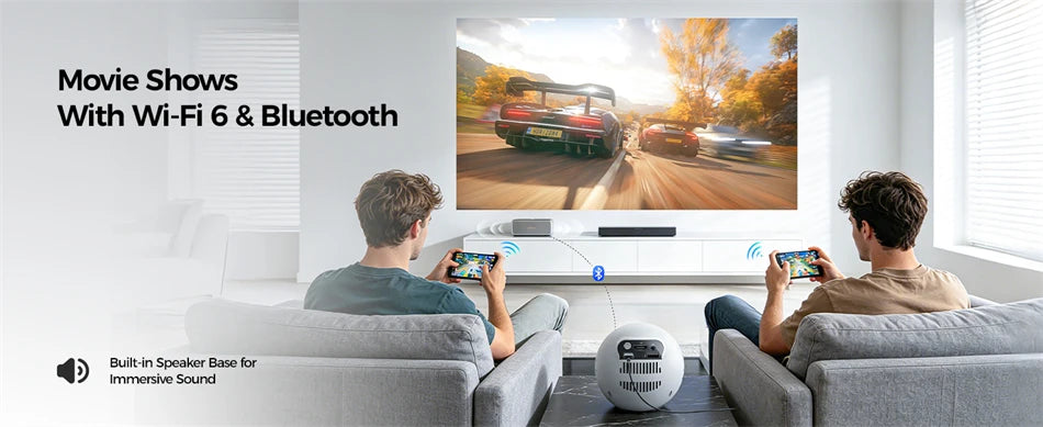New K25 Mini 4K Full HD Android Projector 300 ANSI WiFi6 BT5.0 Short Throw Portable Mini for Home Theater Outdoor Movie 2026 New